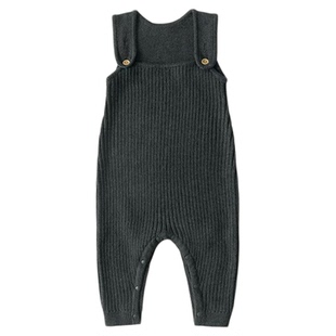 婴儿针织背带裤全棉秋冬宝宝连身爬服外出服春秋男女童长裤A类ins