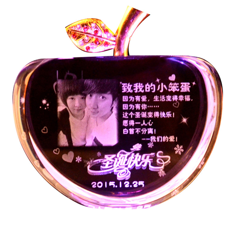 水晶平安夜浪漫生日礼物个性定制