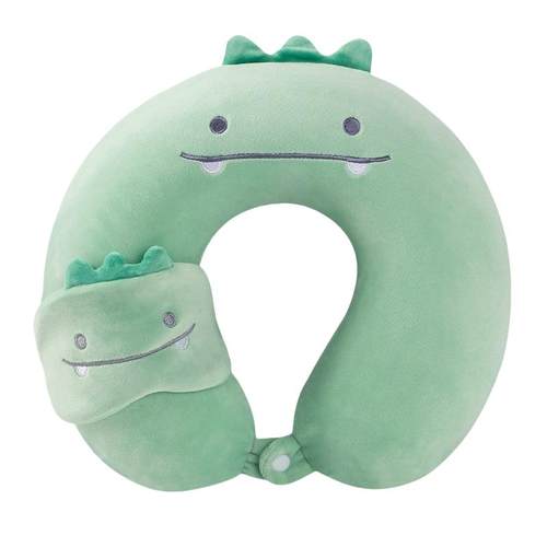 2025新款记忆棉U型枕办公室护颈枕旅行卡通眼罩二合一U形枕头