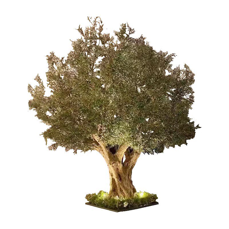 仿真树室内大型植物橄榄树落地假树酒店商场景观树假绿植造景装饰