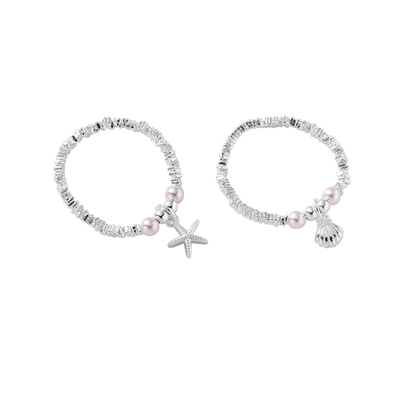 通体925纯银碎银子贝壳海星珍珠戒指环女ins小众设计轻奢高级感潮