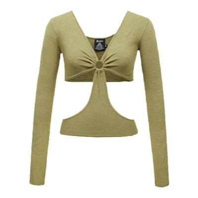 Badee露腰性感修身女长袖