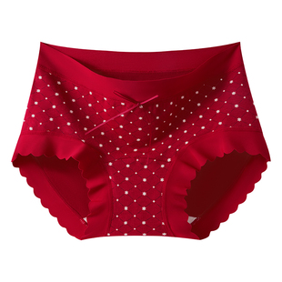 青少年少女孩本命年红色内裤纯棉抗菌属马年初高中学生大童三角裤