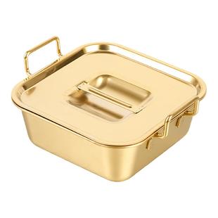 双耳碗不锈钢金色带柄麻辣烫碗米线拉面冒菜螺蛳粉带耳朵大碗商用