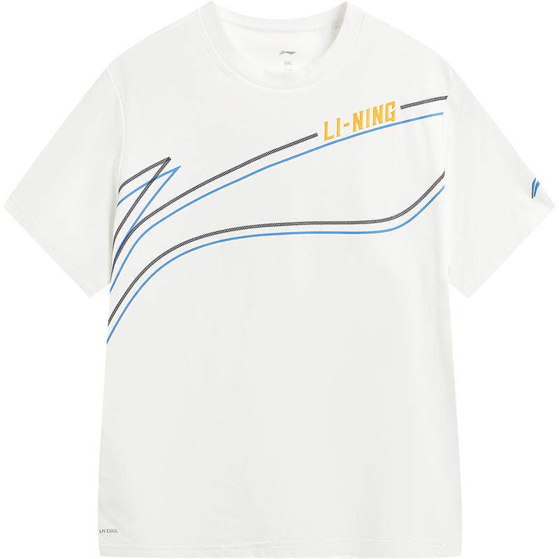 李宁童装圆领男短袖大logo文化衫