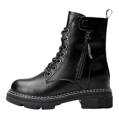 秋冬时尚百搭防滑底潮酷中筒靴子