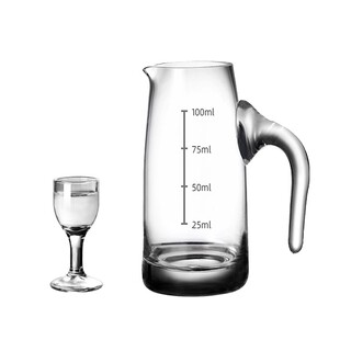 酒具白酒杯家用玻璃酒杯套装6个洋酒杯小号一口杯2两烈酒子弹杯