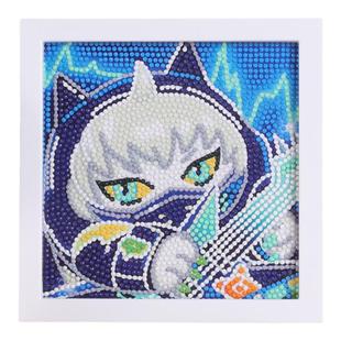 儿童diy手工钻石画新款钻石贴画男孩女孩装饰画带相框砖石画