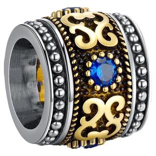 本命年纯银转运珠手链隔珠散珠串珠DIY红手绳配件复古项坠路路通