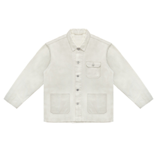 SHIJOIN原创POCKETIME米白色工装牛仔夹克200409长袖纯色秋冬外套