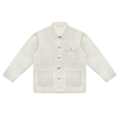 SHIJOIN廓形米白色工装牛仔夹克