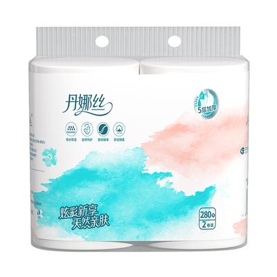 丹娜丝原生木浆五层加厚卷筒纸