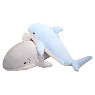 可爱鲨鱼抱枕公仔毛绒玩具抱睡觉床上玩偶儿童娃娃生日礼物送女友