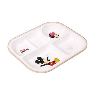 希尔米奇米妮儿童餐具带手柄宝宝辅食碗密胺分格盘子餐盘杯子