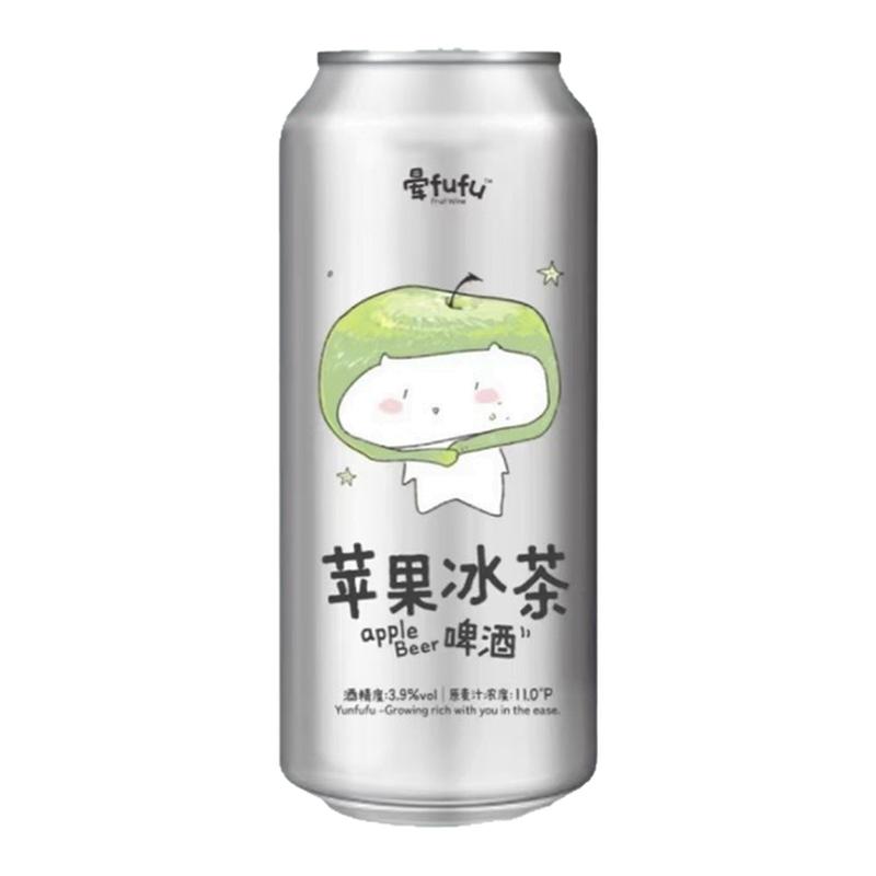 【夏日上新】晕fufu 苹果冰茶啤酒500ml 低度微醺果啤组合装