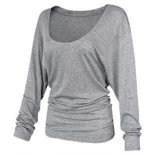 岚纹大U领长款瑜伽服健身上衣女秋冬跑步普拉提训练运动长袖罩衫