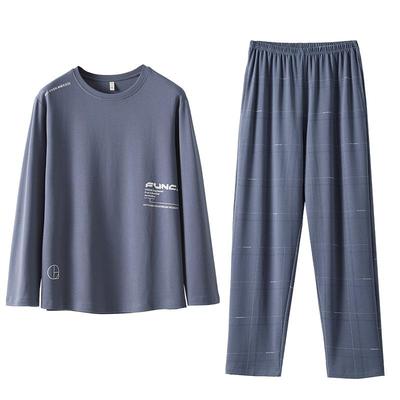纯棉男式家居服恒源祥套头睡衣男