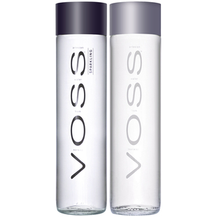 VOSS/芙丝饮用天然矿泉水375ml*24芙丝矿泉水高端玻璃瓶气泡水