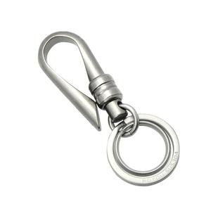 博友纯不锈钢汽车钥匙扣男士腰挂个性锁匙扣挂件个性简约钥匙链