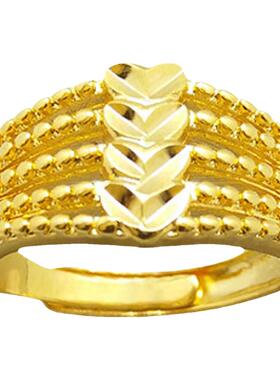 女沙金民族风送妈妈戒指