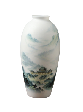 【千里青绿】陶瓷花瓶摆件礼品
