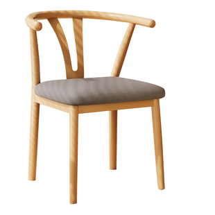 太师椅靠背椅子家用餐椅现代简约餐桌凳子牛角椅铁艺仿实木茶桌椅