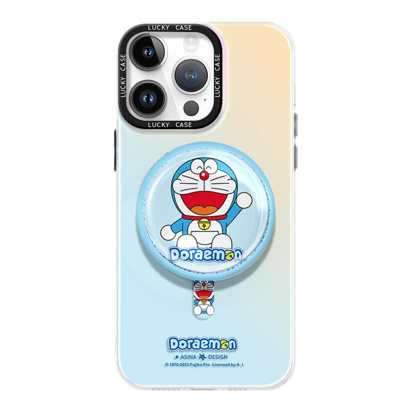 哆啦圈圈适用iPhone15Promax手机壳14磁吸支架苹果15保护套13网红高级感15plus全包12防摔女ip14Pro新款可爱