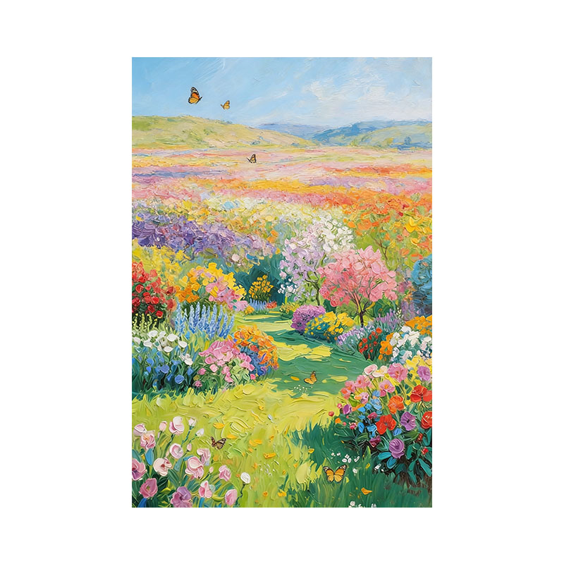 大芬村手绘莫奈花园客厅油画