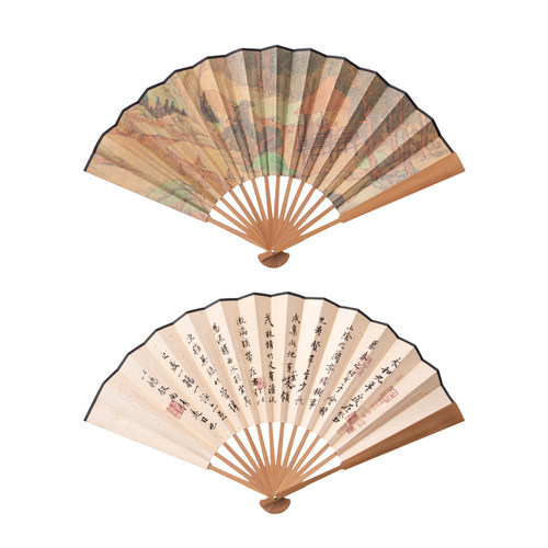 故宫淘宝｜书画折扇兰亭序古风汉服国风书法中式伴郎扇子文创礼物