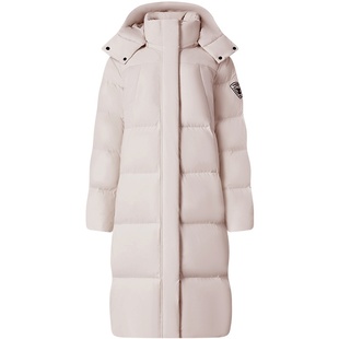 坦博尔羽绒服女款冬季中长款运动时尚加厚保暖好看可脱卸帽外套