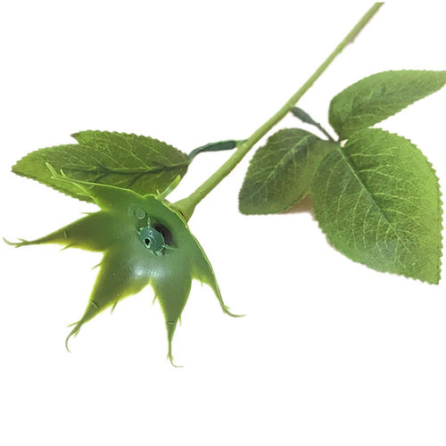花艺材料配件塑料花托仿真花手工花丝带玫瑰用白色泡沫心带叶花杆