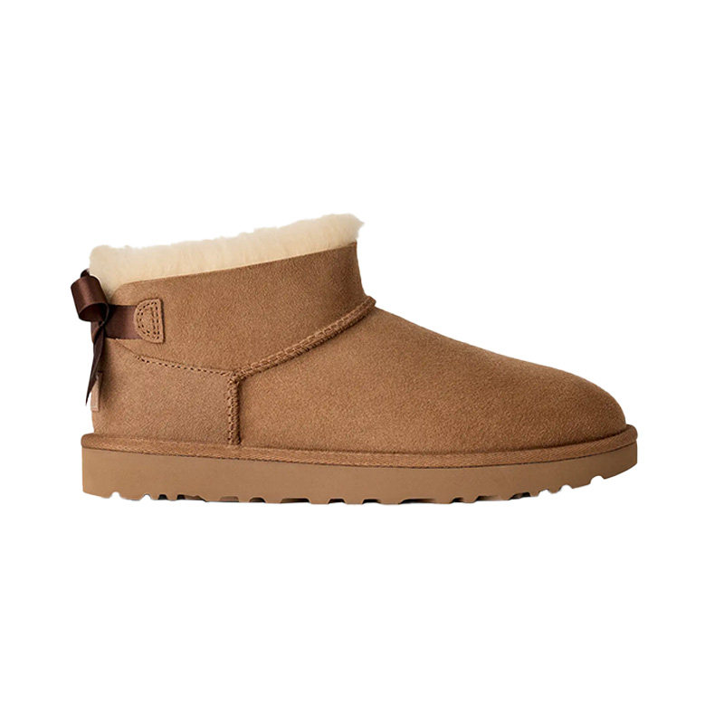 UGG迷你短筒蝴蝶结雪地靴女款
