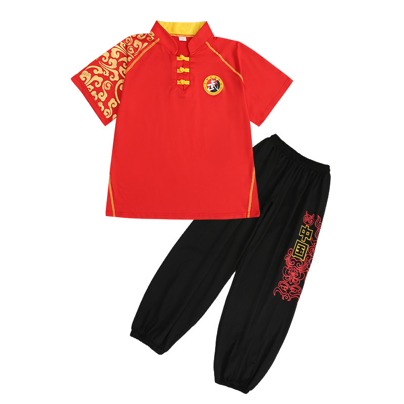 儿童武术练功服长短袖少儿高档武馆训练男女套装中小学生演出表演