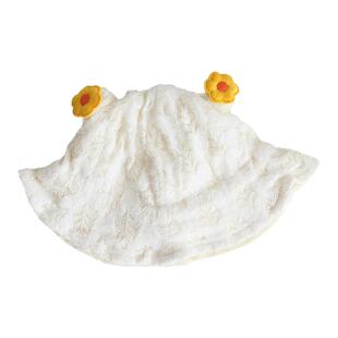 婴儿帽子秋冬男女宝宝外出百搭套头帽婴幼儿纯棉内里遮阳渔夫帽