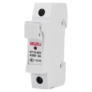 德力西熔断器底座3P63A 圆筒形帽保险丝座RT18-32X 1P2P3P63A包邮