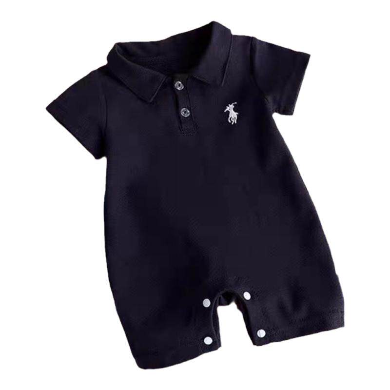婴儿连体衣夏季薄款Polo衫短袖宝宝夏装衣服新生儿爬服洋气外出服