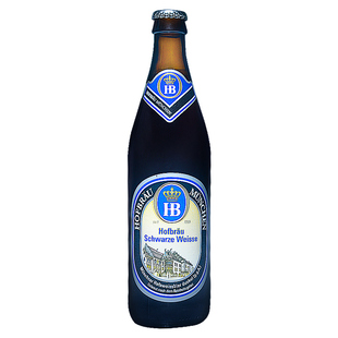 整箱 20瓶 HB德国原装进口慕尼黑皇家小麦啤酒 黑啤酒500ml
