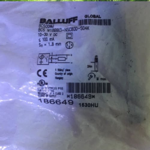议价BCS M18BBI3-NSC80D-S04K  德国Balluff巴鲁夫接近开关  详询