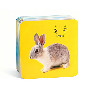 动物卡片早教认知启蒙书儿童识字宝宝看图识物图幼儿数字益智玩具
