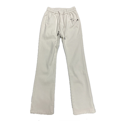 加绒复古潮流韩版卡其色直筒长裤