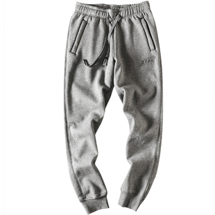 自留款！外贸原单冬季宽松大码加绒加厚黄金绒保暖休闲运动棉裤