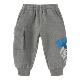 【奥特曼IP商场同款】巴拉巴拉童装儿童裤子男加绒长裤2025冬新款