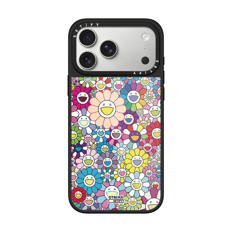 CASE村上隆太阳花笑脸适用iPhone17promax手机壳16Promax苹果15pm黑框镜面Air磁吸14plus