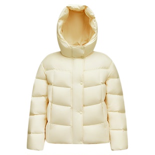 轻松|森马羽绒服女冬90绒子三防发热抗静电2025新款龟背中长外套