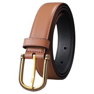 【头层牛皮】金利来女士皮带新款真皮简约时尚针扣女腰带百搭腰带