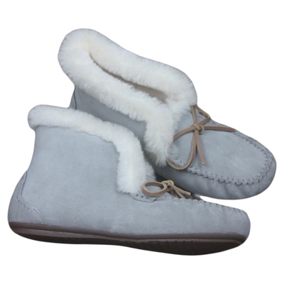 简帛软面两穿真皮休闲风套脚短靴