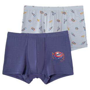 顶呱呱儿童内裤平角四角内裤短裤纯棉透气青少年小学初中生2条装