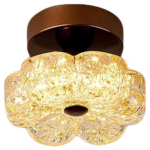 走廊过道吸顶灯花瓣法式奶油风玄关入户衣帽间厨卫阳台中复古灯