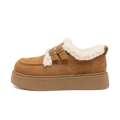 拉夏贝尔厚底乐福鞋女2025年新款