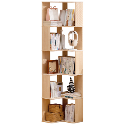 实木转角组合书柜子多功能